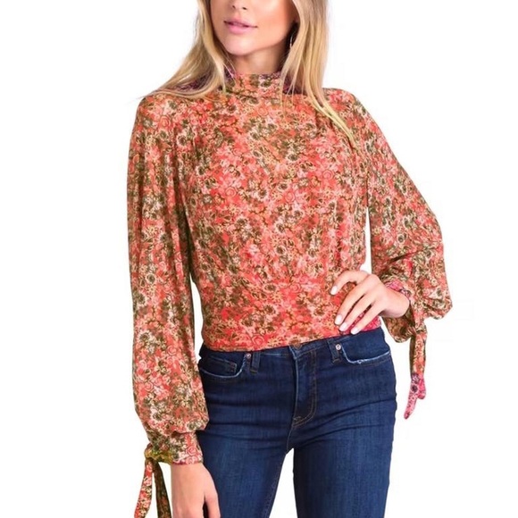 Free People Tops - Free People Poppy Floral Mesh Cropped All Dolled Up Top